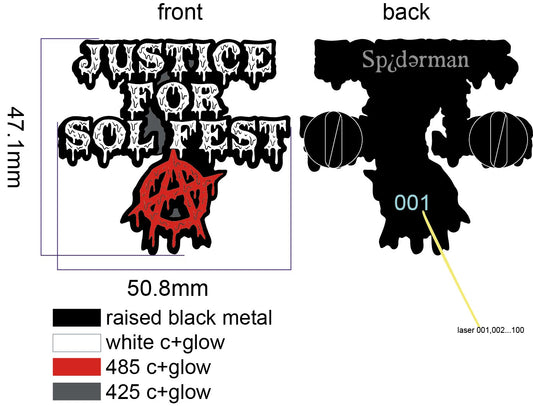 Justice for Sol Fest Pin( Pre-sale)