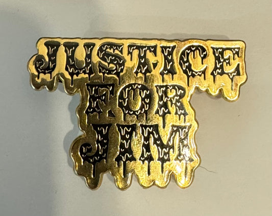 Justice for Jim Enamel Pin (Black & Gold) Sp¿der man Art